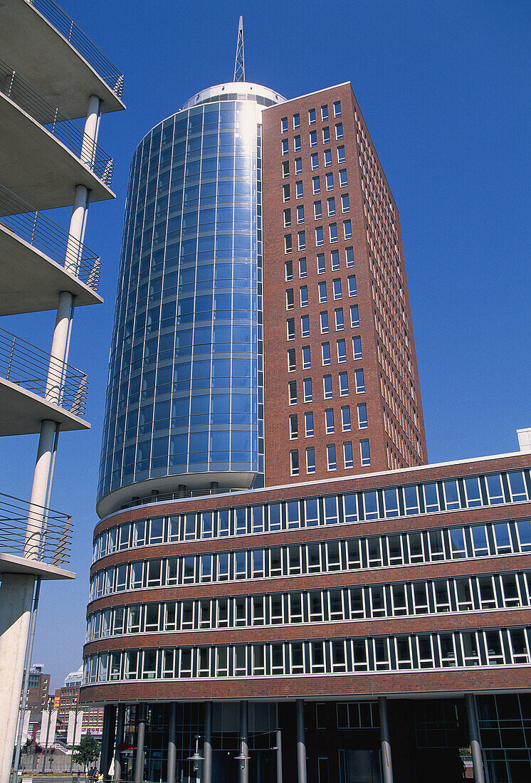 New building in Speicherstadt (Warehouse district), Hamburg. Germany