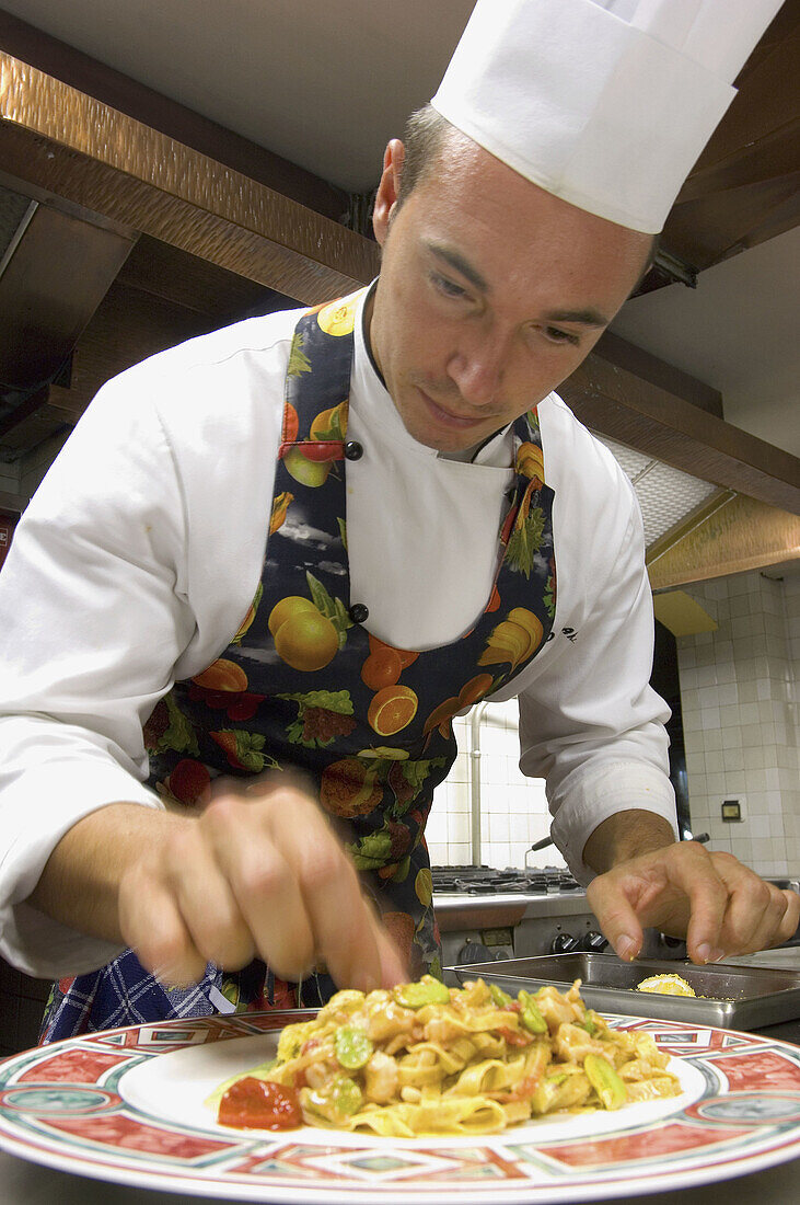 Simposyum Restaurant. Danilo Mariotti, chef Capopartita. Cartoceto. Marche. Italy.
