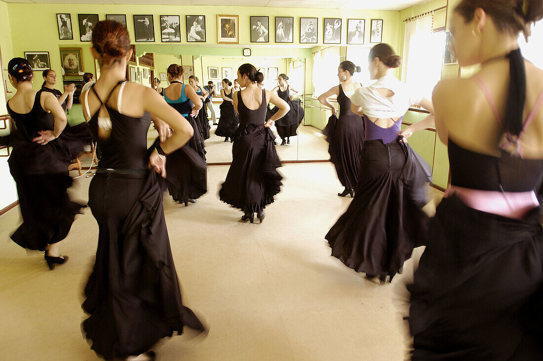 Matilde Coral flamenco dance school at calle Castilla, Triana district. Sevilla. Andalusia. Spain.