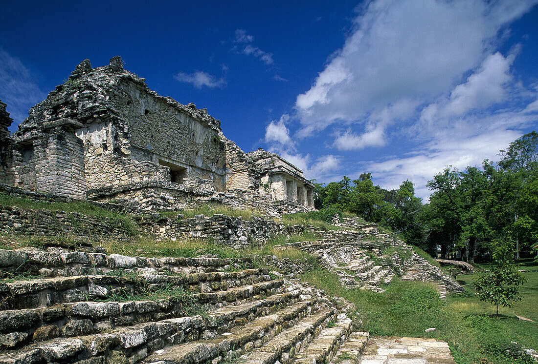 View of the North Group (UNESCO World Heritage). Palenque. Chiapas. Mexico.