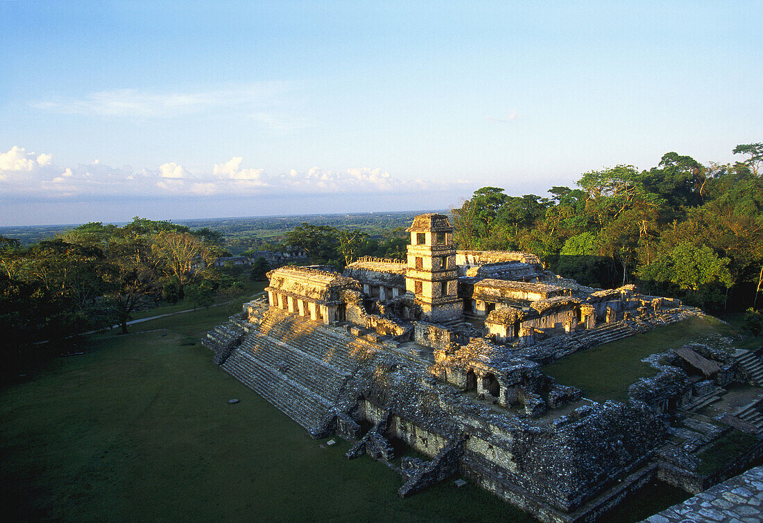 View of the Palace (UNESCO World Heritage). Palenque. Chiapas. Mexico.