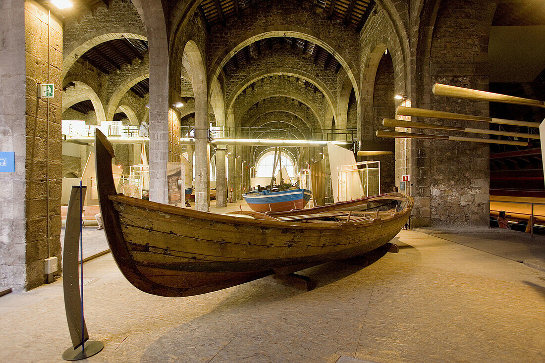 Museo Maritim de Barcelona (Maritime Museum of Barcelona) based in the Drassanes Reals, the former royal shipyards
