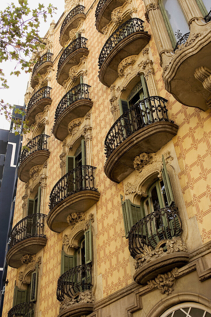 Building in Lesseps Square. Barcelona. Spain