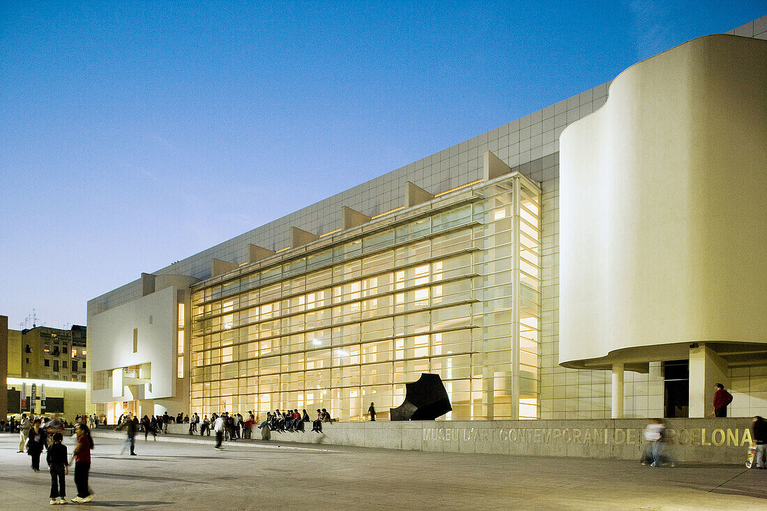 MACBA. (Museum of Contemporary Art of Barcelona), by Richard Meier. Barcelona. Catalonia. Spain.