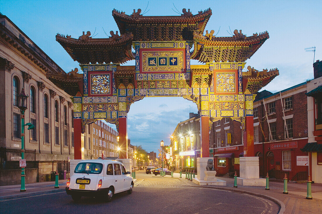Chinatown. Chinese arch. Liverpool. England. UK