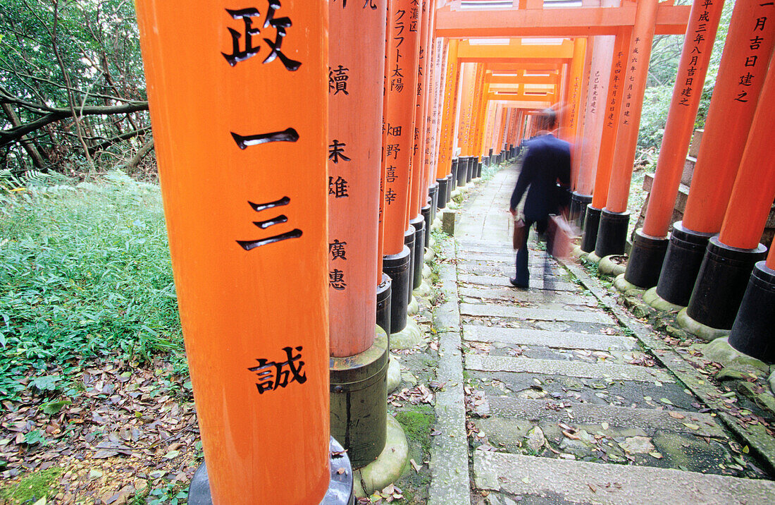 Torii gate. Fushimi Inari Taisha Shrine. Kyoto. Japan