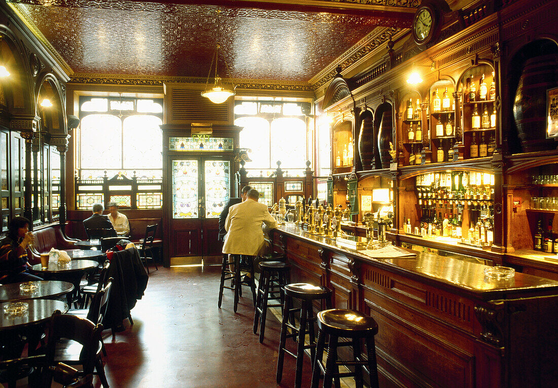 The inside of Bennets bar. Edinburgh. Scotland. UK