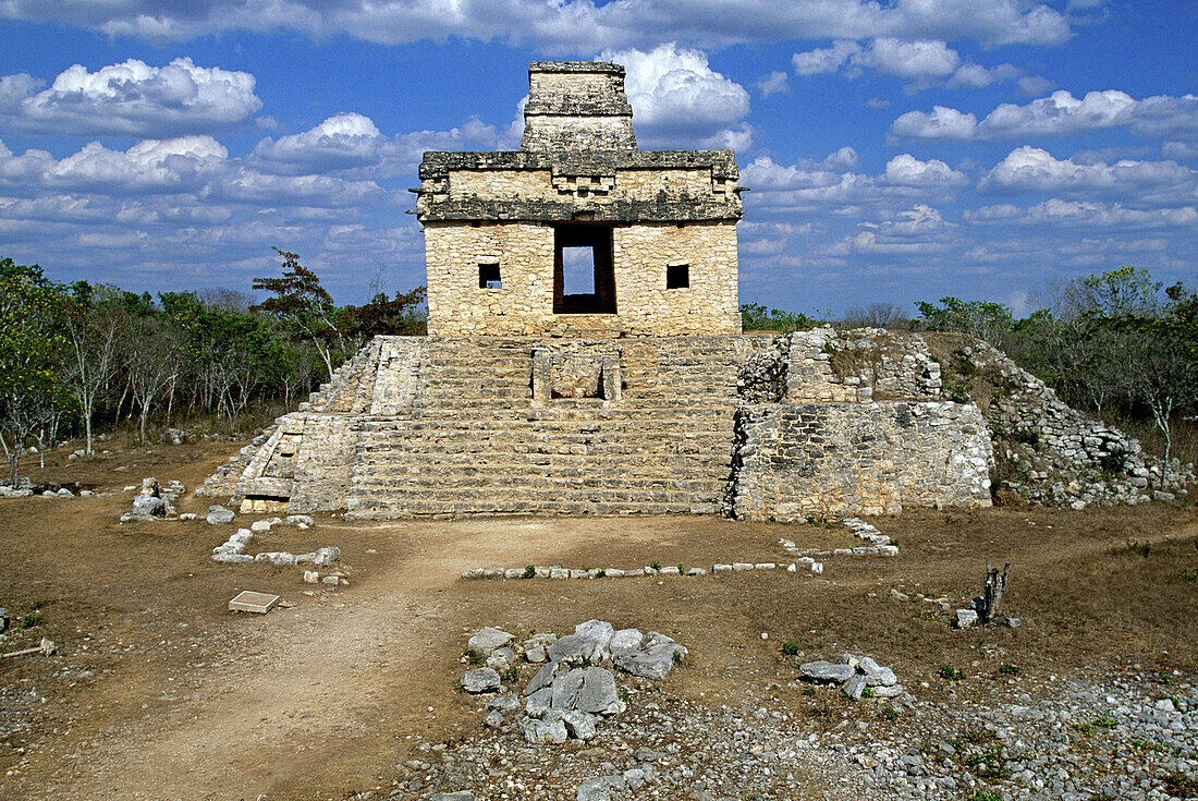 The Seven Dolls Temple. Dzibilchaltun. Yucatan. Mexico.