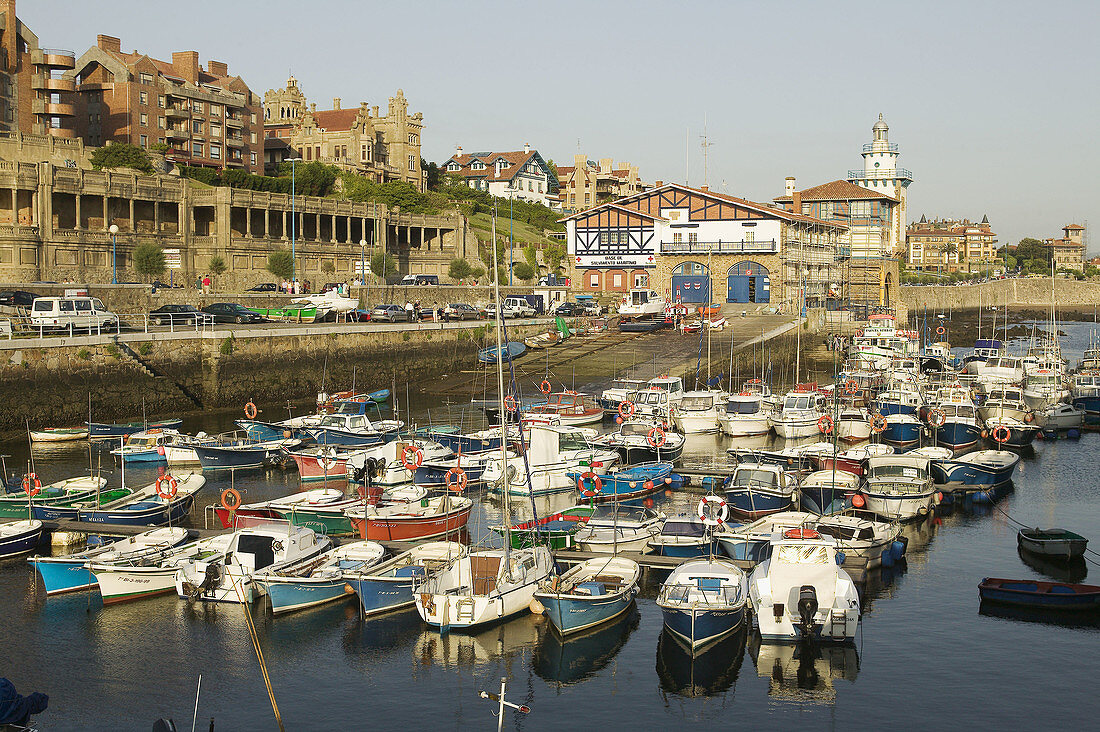 Casa de Naufragos of Arriluce and port. Casas Palacio of the ols aristocracy of Neguri. Neguri. Algorta. Getxo. Bizkaia. Basque Country. Spain