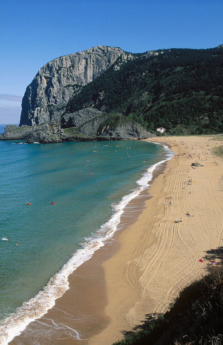 Laga beach and Cape Ogoño. Bizkaia. Euskadi. Spain.