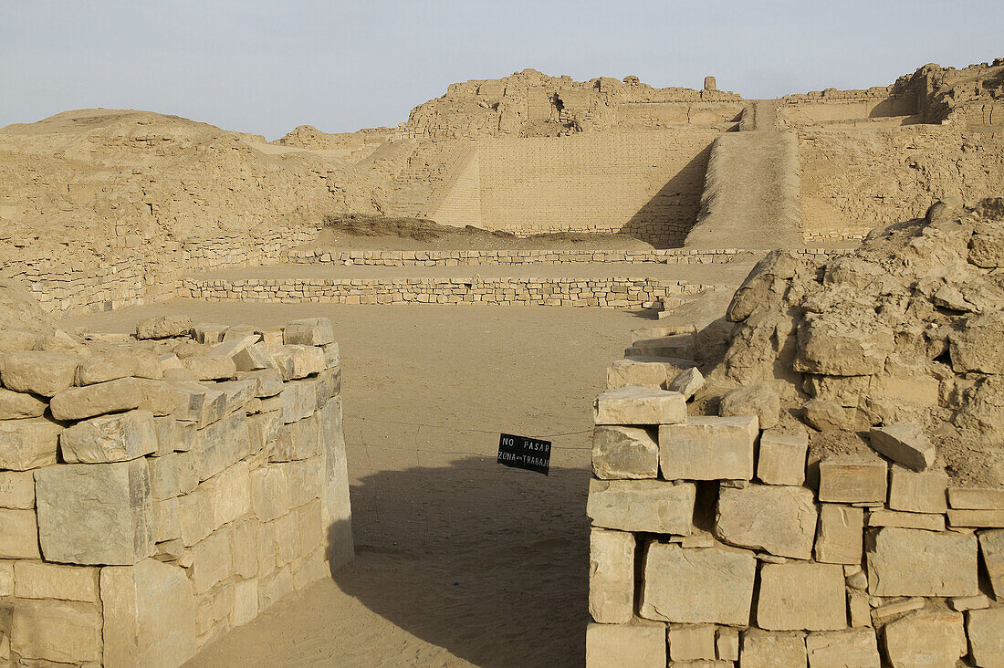 Archaeological site in Pachacamac. Distrito de Lurín. Lima. Perú.