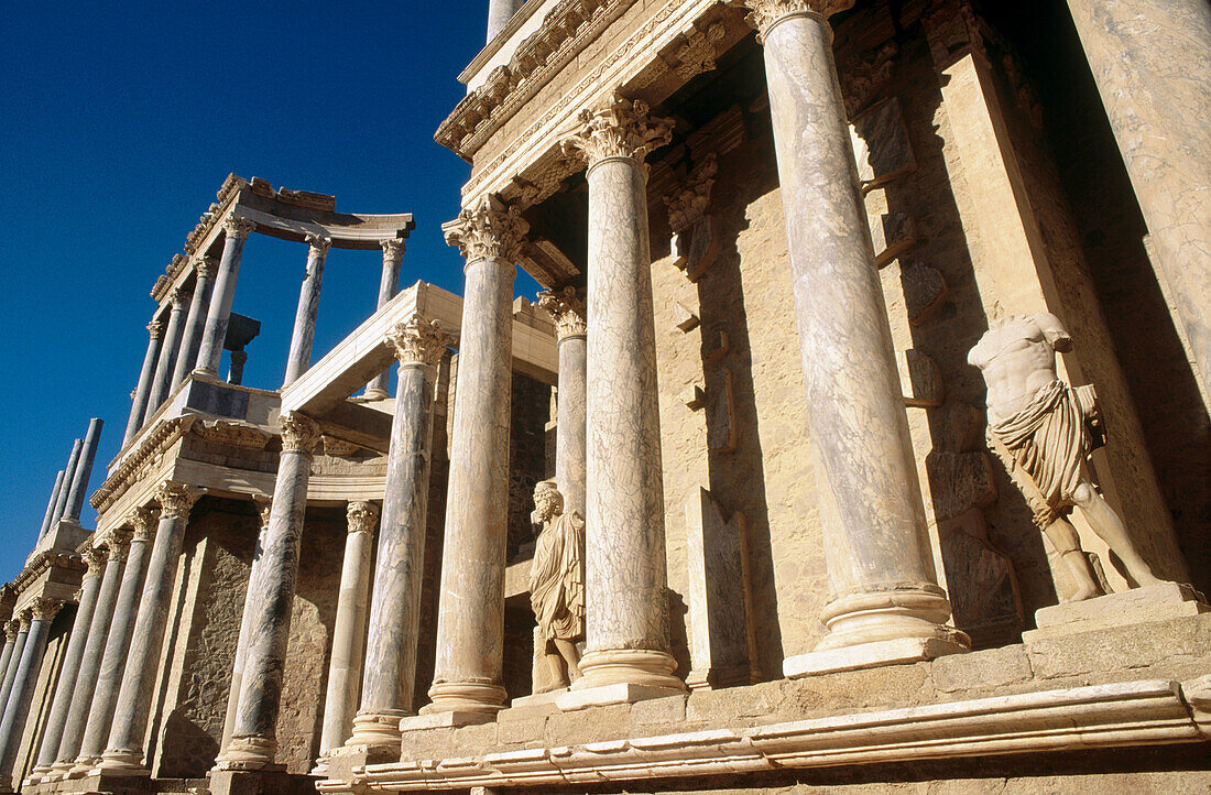 Roman theatre (Ist century CE). Mérida. Badajoz province. Spain.