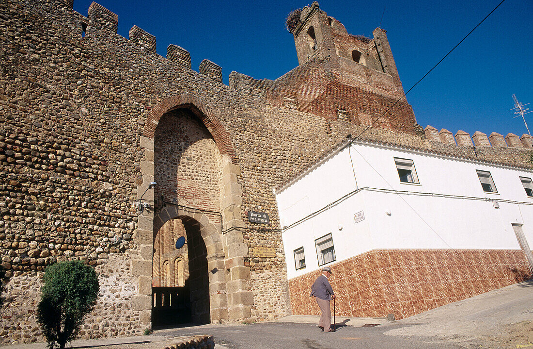 Almohad wall (XIIIth century). Galisteo. Cáceres province. Extremadura. Spain.