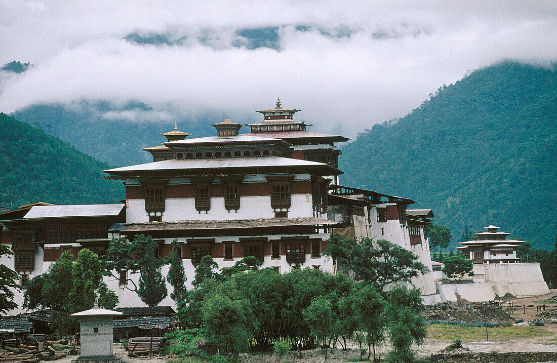 Buddhist monastery. Punakha. Bhutan.