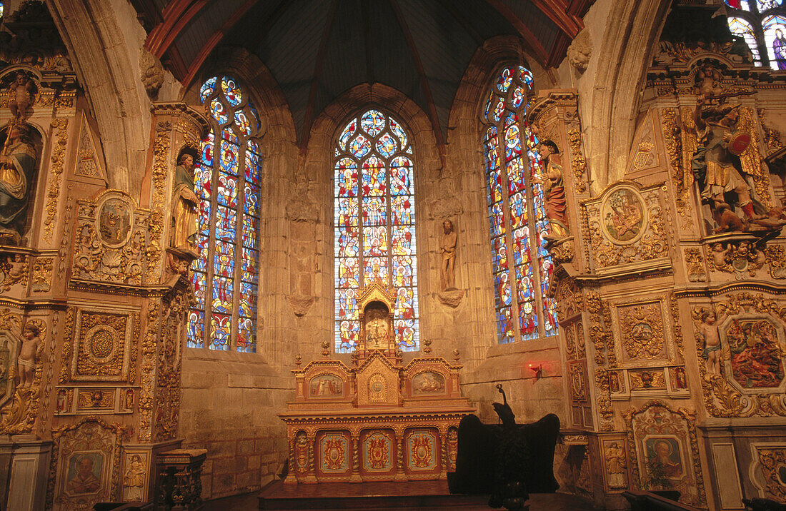 Lampaul-Guimiliau church (XVth century). Finistère. Brittany. France.