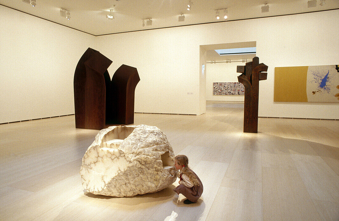 Chillida and Tàpies room. Guggenheim Museum. Bilbao. Biscay. Basque Country. Spain