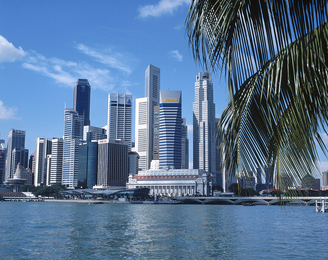 Singapore city skyline from the Esplanade
