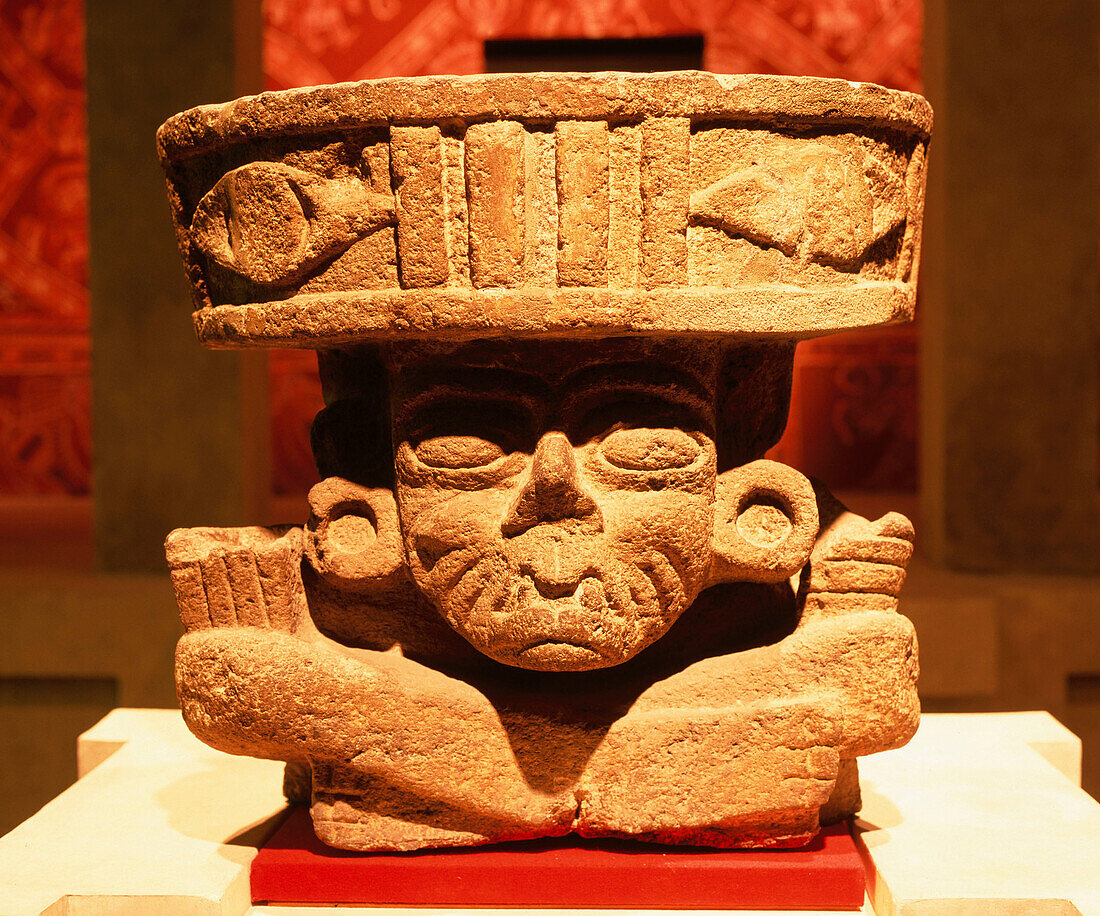 Stone mask. National Museum of Anthropology. Mexico City
