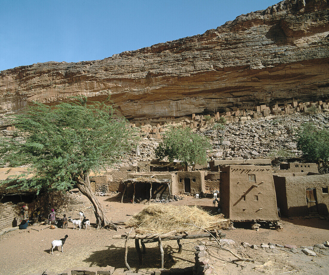 Dogon village. Bandiagara. Dogon Land. Mali.