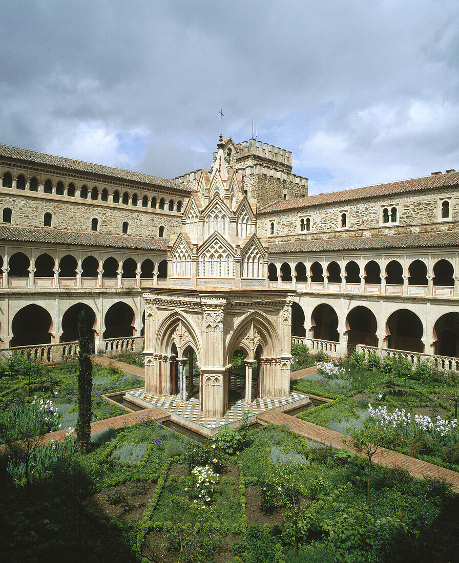 Cloister. Monastery of Guadalupe. Caceres province. Spain