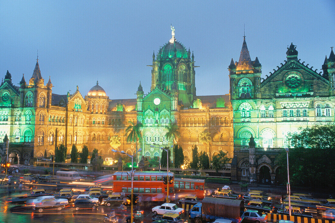 Chatrapati Shivaji Terminus railway station (former Victoria Station). Mumbai. India