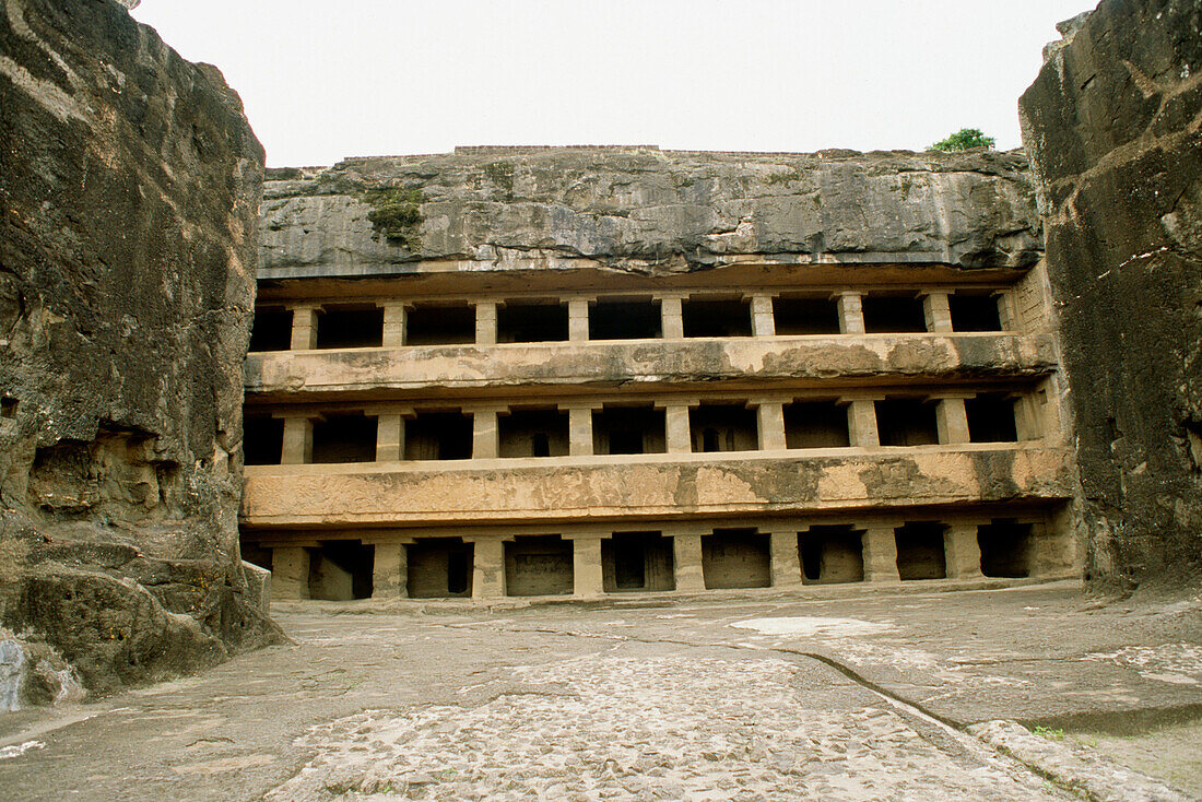 Ellora Caves (cave num. 12). Aurangabad, Maharashtra state. India