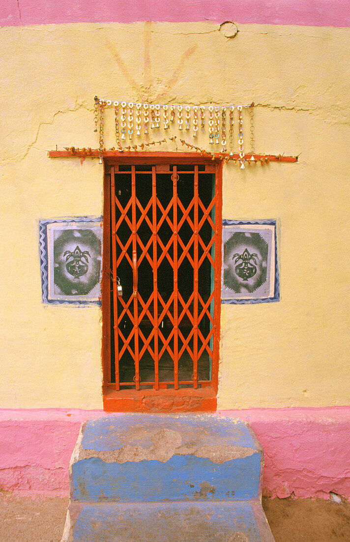 House door. Sinnar. Maharashtra. India