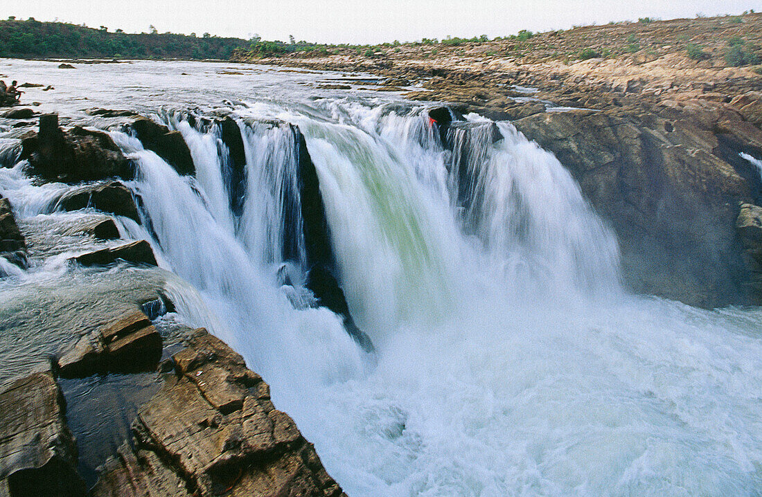 Waterfall at Narmada River. Bhedaghat. Madhya Pradesh. India