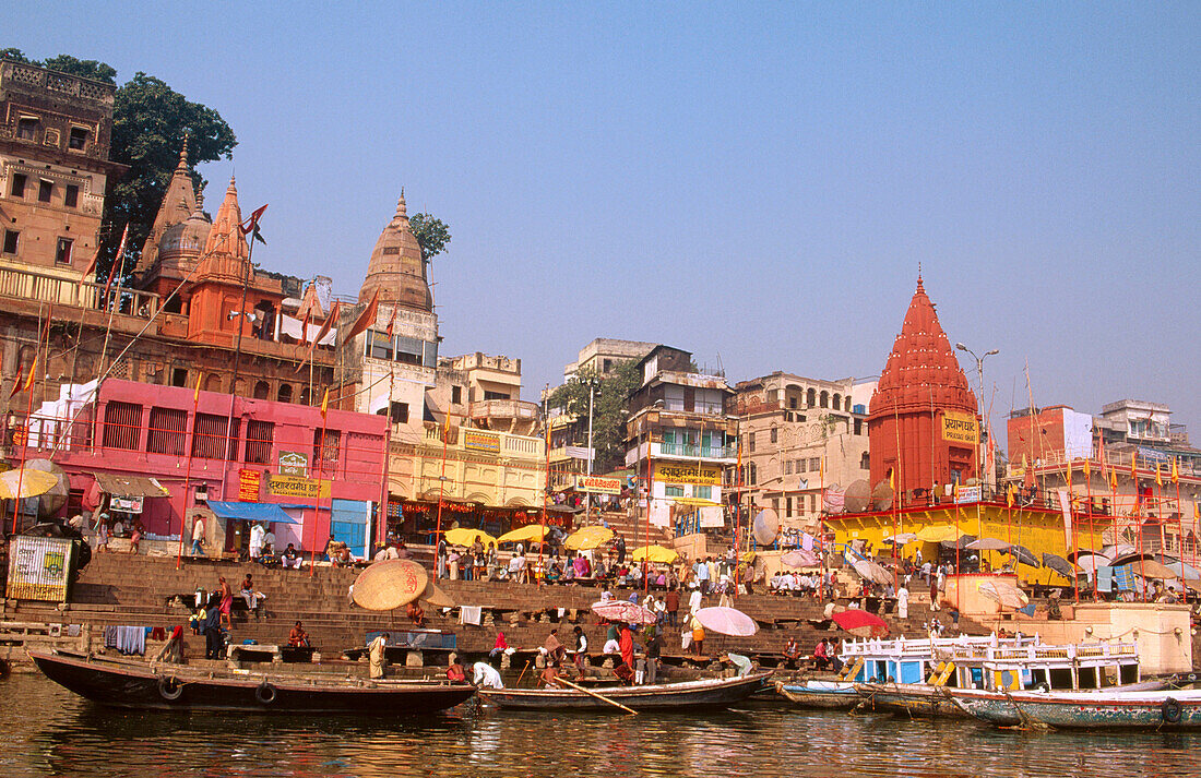 Dasaswamedha Ghat and River Ganga, Varanasi, Uttar Pradesh, India