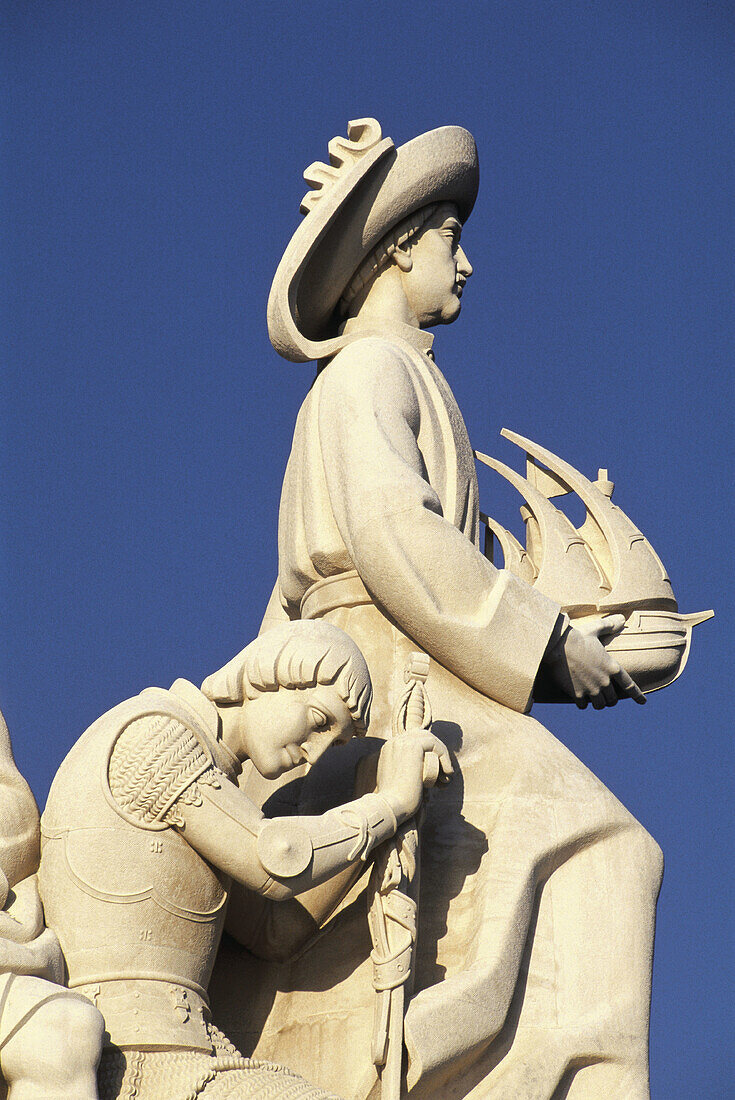 Detail of Monument to the Discoveries. Lisbon. Portugal