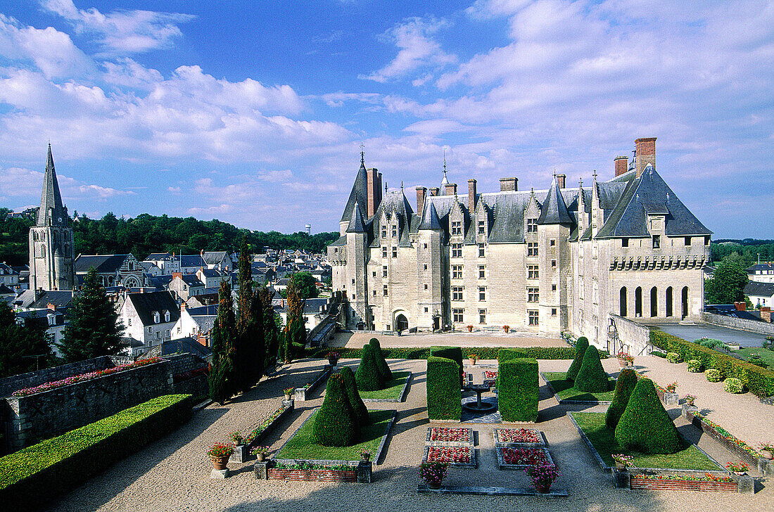 Langeais castle and gardens. Touraine, Val-de-Loire. France