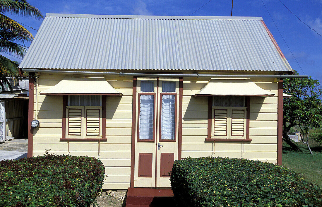 Chattel house (small movable wooden home often coloured). Bridgetown. Barbados