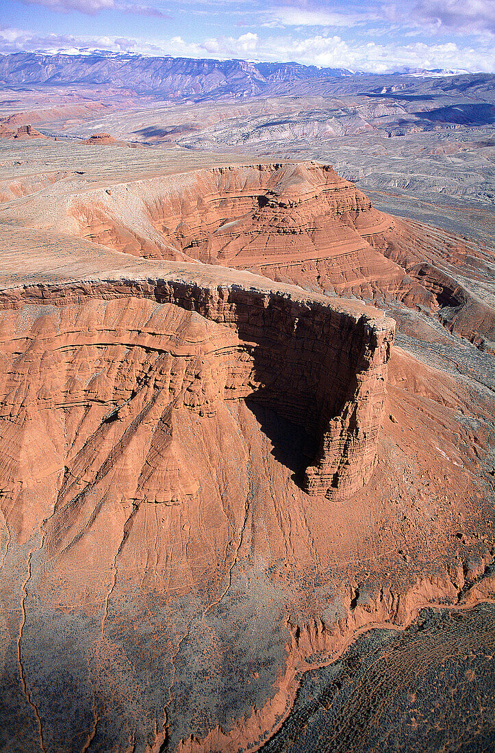 Aerial view of Devil s Peak. Big Horn Mountains. Wyoming. USA