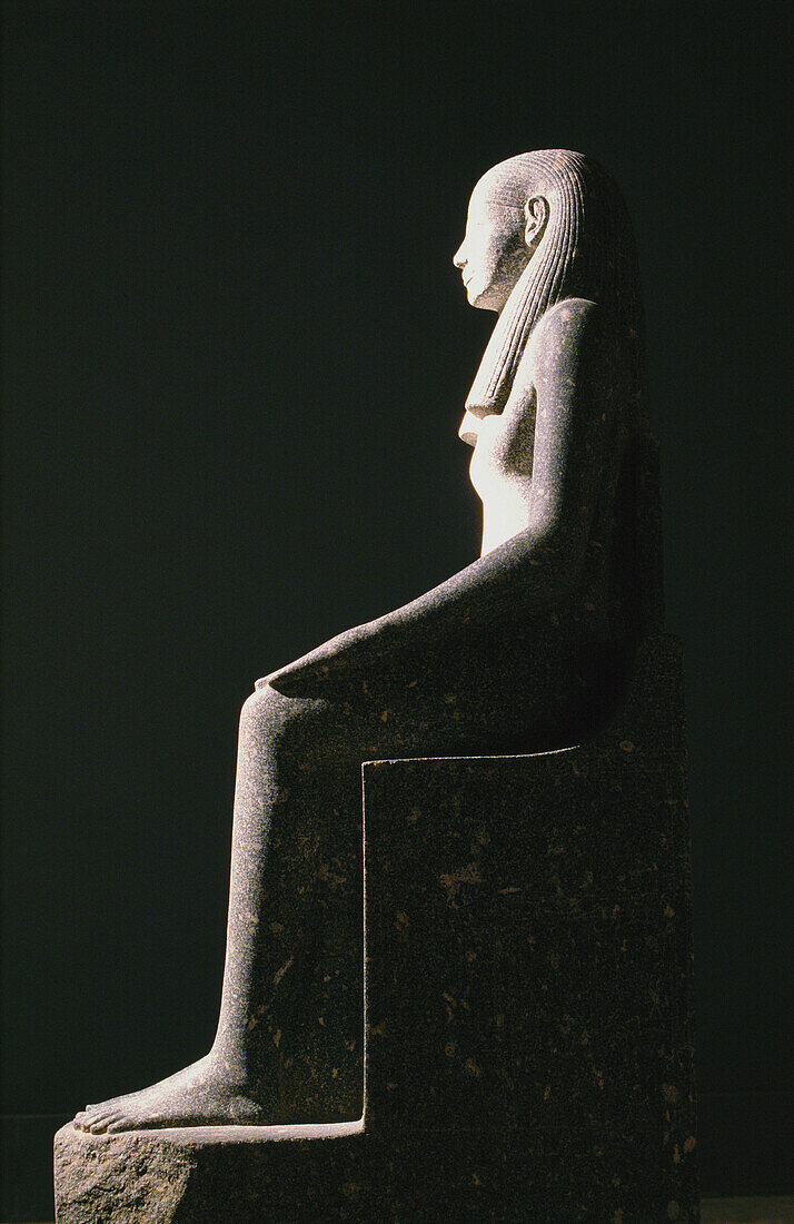 Statue of goddess Iounit, found in 1989 in Luxor temple yard, now at Luxor museum. Egypt