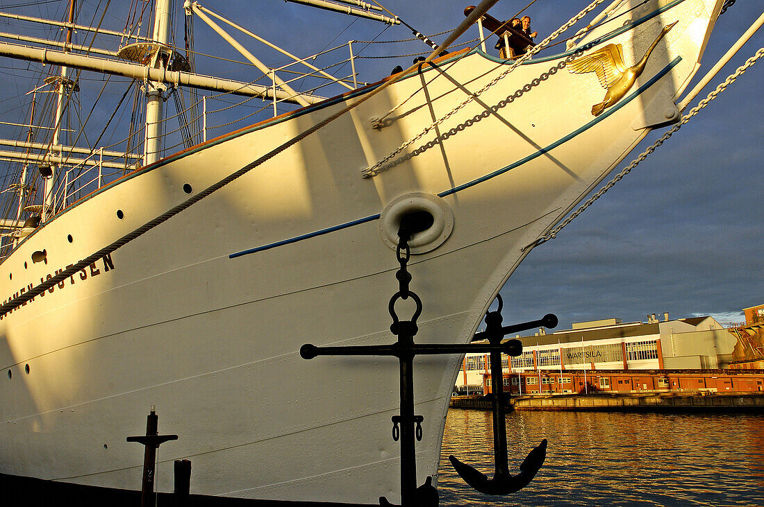 The harbour along river Aura. City of Turku. Finland