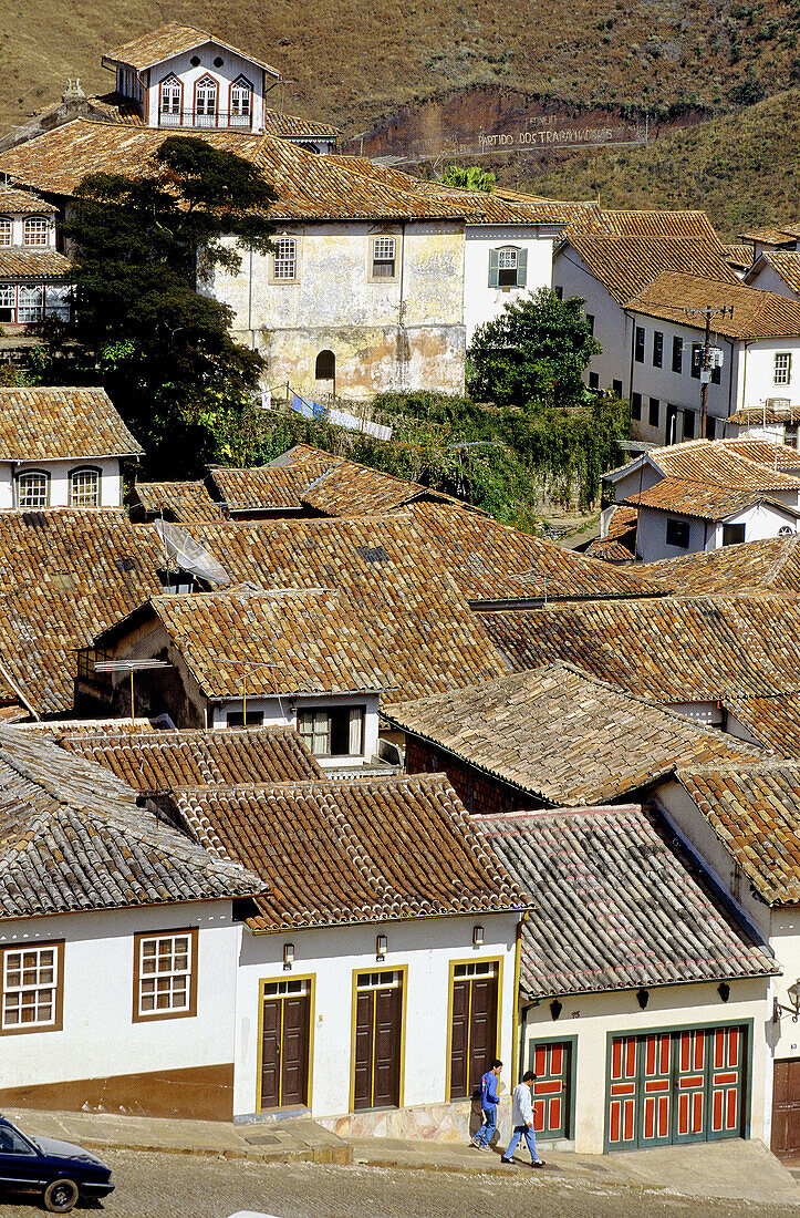 Historic city of Ouro Preto founded by the Portuguese. Minas Gerais. Brazil