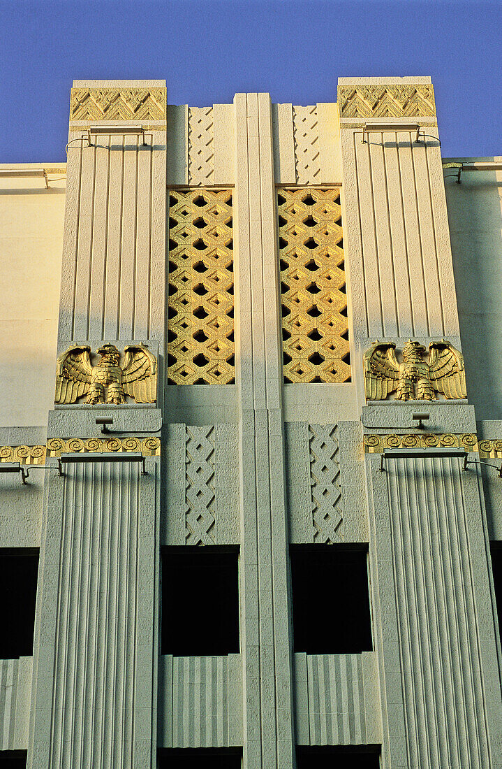 Art Deco style building on Wilshire. Los Angeles. California. USA.