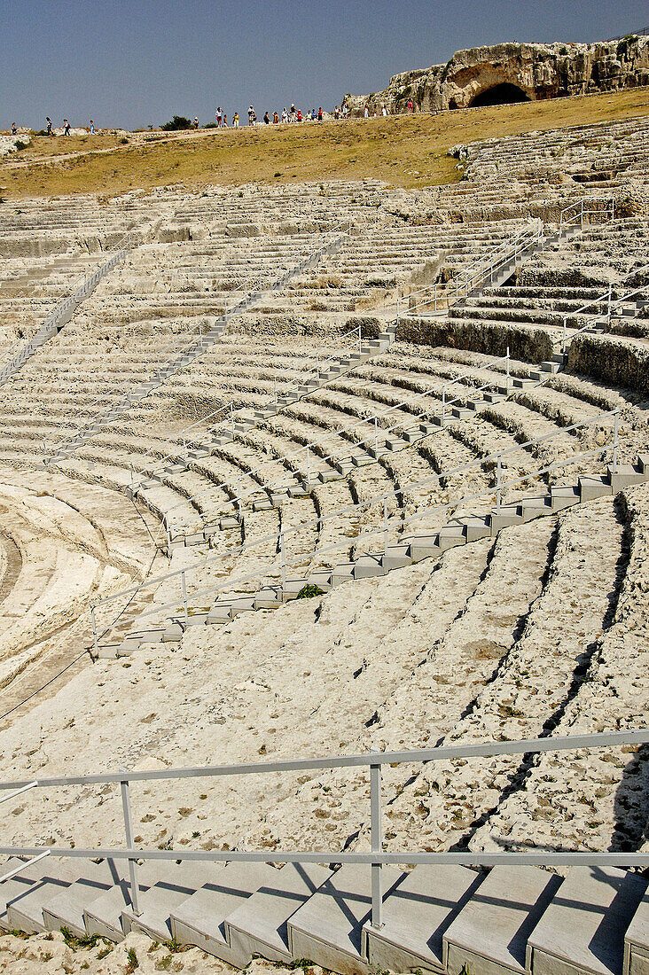 The Greek and Roman theater. Syracuse. Sicily. Italy