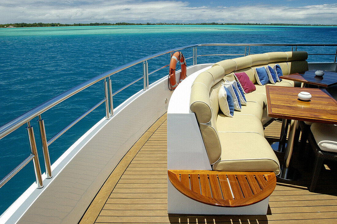 Cruise on the luxury 30 cabins yacht Tia Moana . Leeward islands. French Polynesia . South pacific