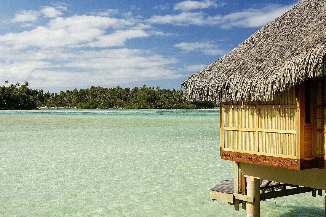 Pearl Beach Hotel resort (member of Relais & Chateaux chain). Tahaa island. French Polynesia. South Pacific.