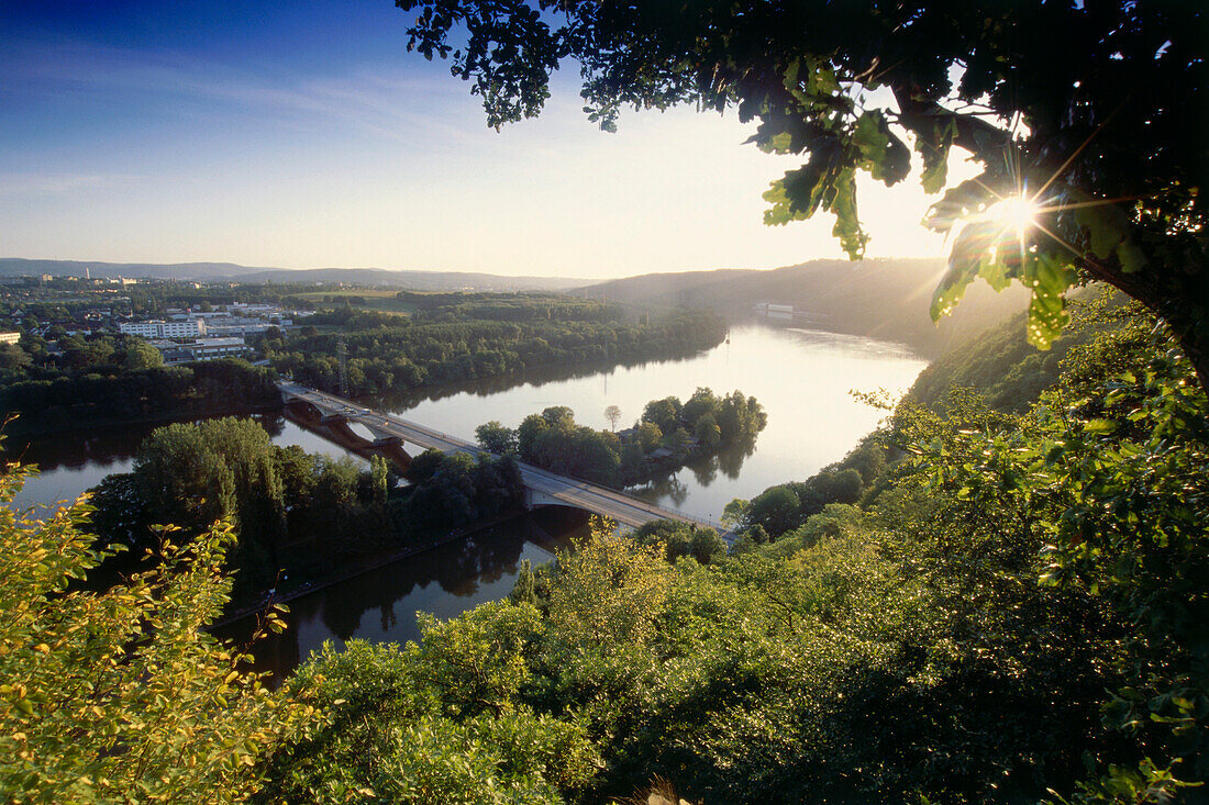 View of the Hengstey lake, Dortmund, Ruhr Valley, Ruhr, Northrhine Westphalia, Germany