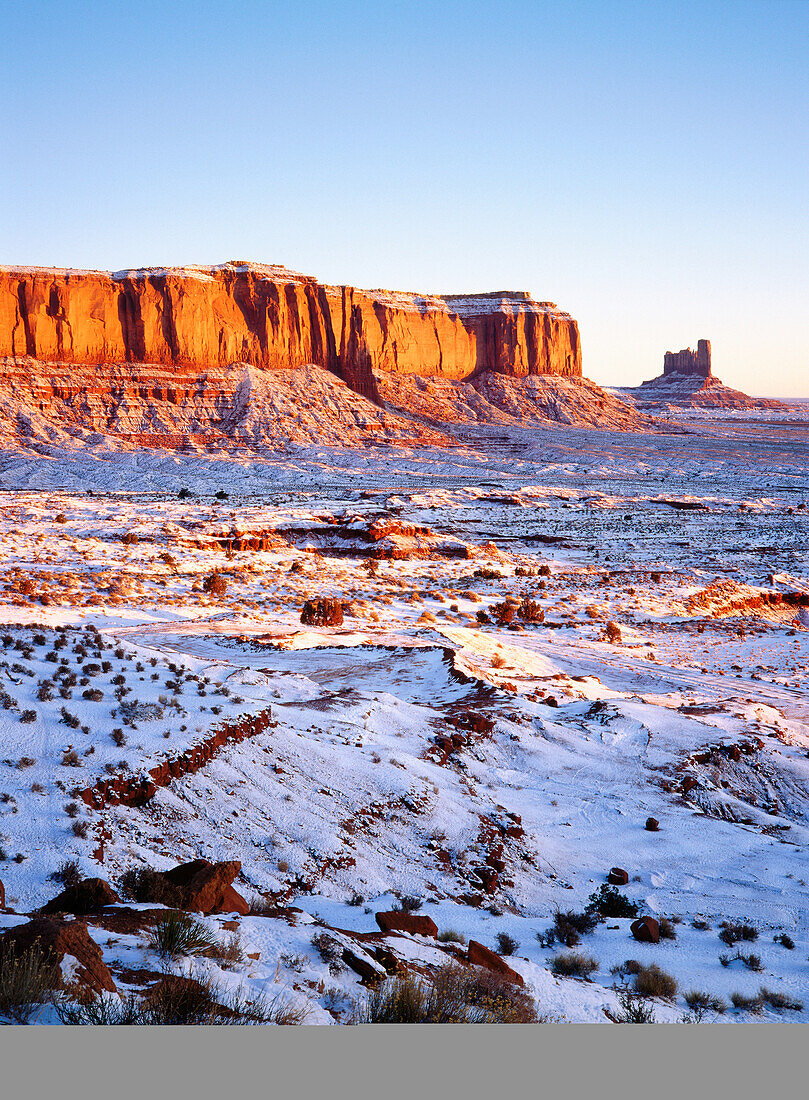 Monument Valley in winter. Arizona-Utah. USA