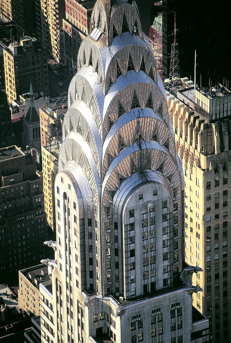 Aerial of the Chrysler Building. New York City. USA