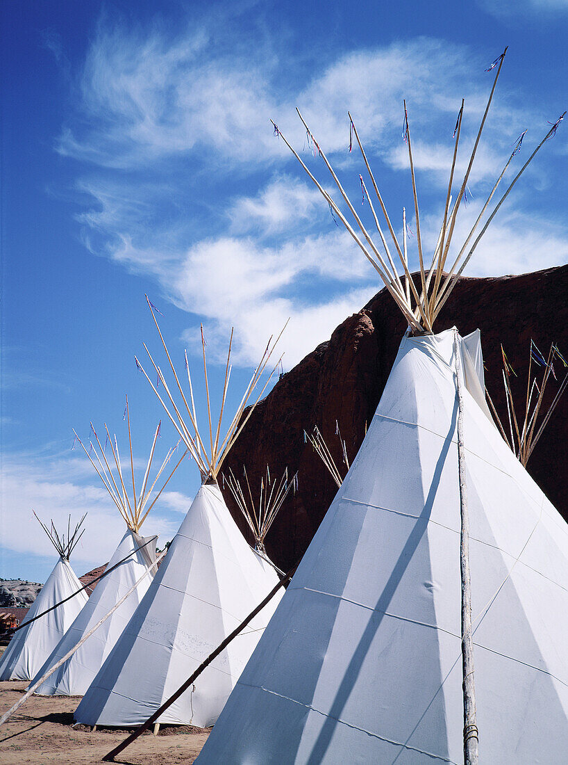 Indian tepees. Gallup. New Mexico. USA
