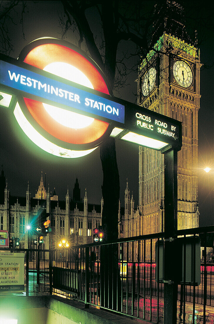 Wetminster subway entrance. London. England