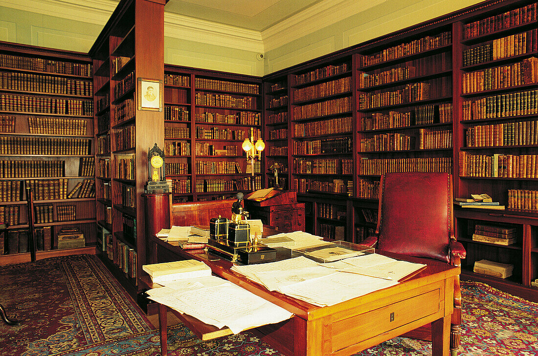 Library & office of Pushkin s house Museum. St. Petersburg. Russia