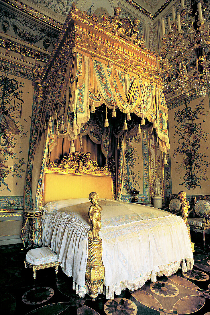 Bedroom in the Great Palace, Pavlovsk. St. Petersburg. Russia