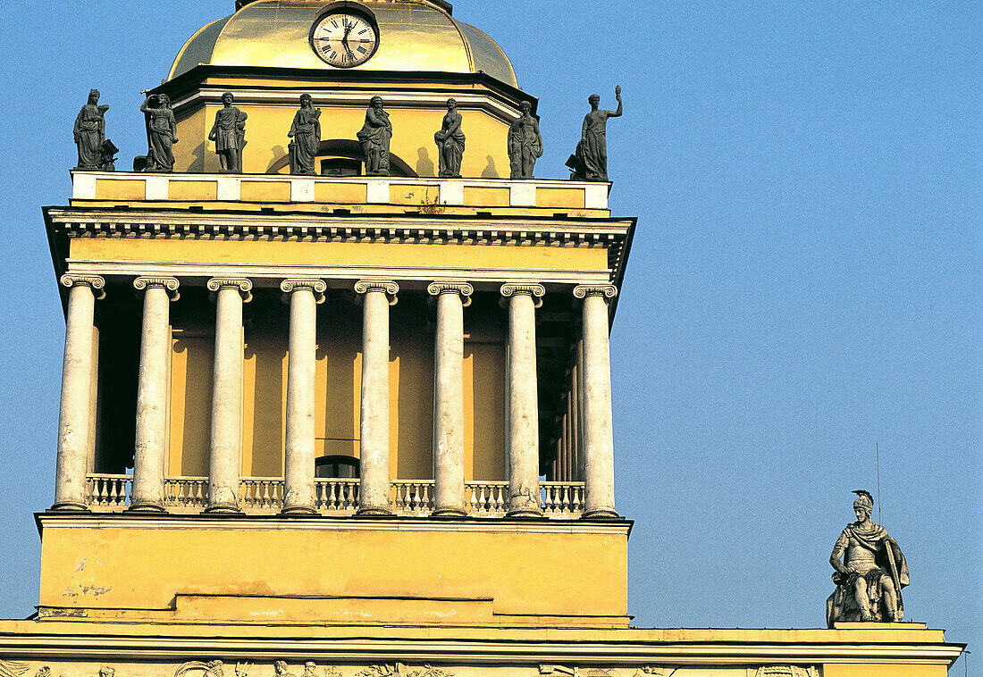 Detail of belfry of the Admiralty. St. Petersburg. Russia