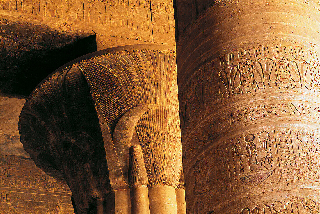 Detail of column. Kalabsha Temple. Egypt