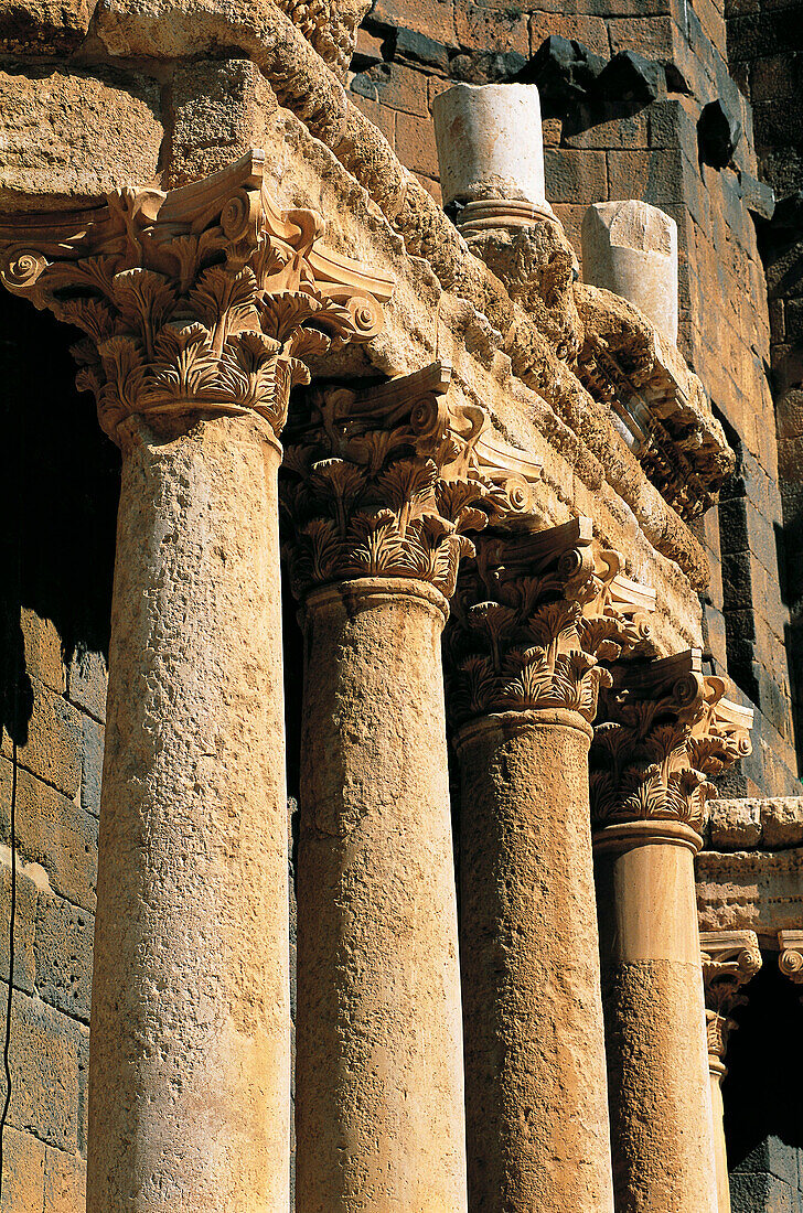 Detail of the roman theater. Bosra. Syria